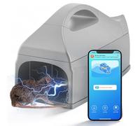 Trampa para ratas eléctrica inteligente para ratones, para interiores, WiFi, trampa humana para ratas con notificación push de aplicación, alerta remota inteligente y monitoreo, compatible con iOS y
