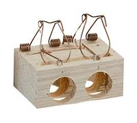 Trampa ratones madera 2 agujeros Ø 28 mm.