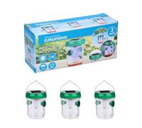 Trampa Repelente de Avispas Ahuyentador Reutilizable, Pack de 3 Nidos Avispas Hogar Casa y Jardin, Proteccion contra Insectos, Ahuyentador Ecológico de Exterior Luces Solares