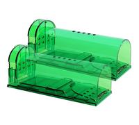 Trampas para ratones sin muerte, captura y liberación humanitaria para roedores no deseados en su hogar, mecanismo de puerta con resorte que