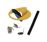 Trampas para Ratones, trampa para ratones con tapa automática plegable, tipo colgante, recuperación automática, fácil de instalar (amarillo)