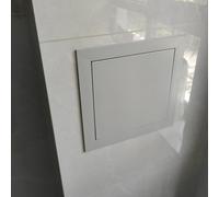 trampilla Cubierta agujero mur plombería ático 20x40/30x60cm, Panel acceso eléctrico aleación de aluminio a botón, Escotilla inspección ducha para techo(Gray,12x24in (30x61cm))