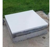 Trampilla de Acceso a Techo Duradera - Claraboya Rectangular para Cubierta de Barco y Tapa de ático, elevación hacia Arriba, 80 cm, Color Blanco, Ideal para Barcos, techos y áticos, fácil in
