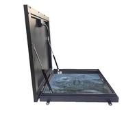 Trampilla de acceso al tejado, Claraboya de techo y cubierta trampilla for salida sótano del ático, varios tamaños, color gris(50 * 50cm)