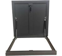 Trampilla de acceso al tejado, Escotilla de techo metal, cubierta for claraboya ático, interior 50-100 cm(95 * 95cm)