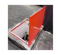 Trampilla de acceso al tejado, Tapa De Trampilla Techo Con Cerradura Y 2 Puntales Hidráulicos Rojo 60-100cm Cuadrado(80 * 80cm)