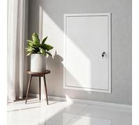Trampilla De Acceso Con Cerradura De Llave 30x41cm~91x122cm Compuerta De Inspección De Panel De Abeja De Aluminio Para Techo Pared Puerta De Acceso Enrasada Pintable(White,24x44in/61x112cm)