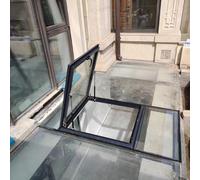 Trampilla de acceso personalizable for claraboya de techo (1 pieza): aleación de aluminio duradera y vidrio templado for áticos y terrazas acristaladas.(85x60cm)