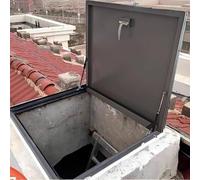 Trampilla de acero para tejado, Cubierta de portilla aluminio galvanizada del tejado con tamaños múltiples sello goma(100x100cm)