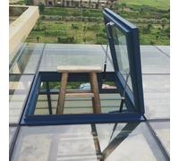 Trampilla de acero para tejado, Portilla de acceso al tejado la cámara fría del respiradero ventana tragaluz premontada for tamaños múltiples ático(400X400mm)
