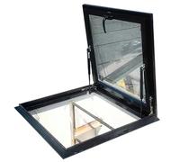 Trampilla de acero para tejado, Portilla de aluminio la ventana del tragaluz for los tamaños múltiples sótanos áticos(38x22in/95x55cm)