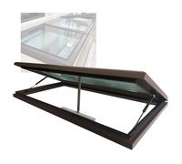 Trampilla de acero para tejado, Ventana teledirigida del tragaluz con tamaños múltiples de Brown sensor lluvia(50x115cm/19.7x45.3in)