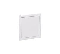Trampilla de inspección enrasada de 200x200 mm de acero galvanizado, acabado blanco con sistema sencillo de apertura/cierre a presión, para acceso a zonas técnicas, fácil instalación QUICK PLOMBERIE