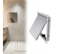 Trampilla de Inspección para Pladur con Apertura a Presión, Panel de Acceso de Aleación de Aluminio y Acero Galvanizado, Montaje Empotrado(Gray,6x20in(15x51cm))