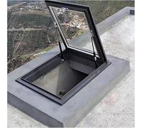 Trampilla de mantenimiento de techo, claraboya de vidrio templado, cubierta de claraboya de ático, garaje, escalera y solárium(60 * 80cm)