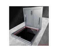 Trampilla De Seguridad for Techo Con Manija Trampilla De Acceso A Techo De Metal Galvanizado De Alta Resistencia Puerta De Seguridad De Acero for Áticos Y Sótanos De Almacenes(60cmx80cm/23.6x31.5in)