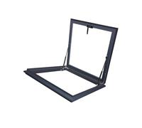 Trampilla de Suelo Claraboya manual, Genérico Claraboya para Techo, Ático Sótano Ventana de visualización de vidrio(LxW 60x65cm/23.6x25.6in)