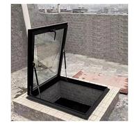 Trampilla de Suelo Claraboya manual, Ventana de techo transparente, 64 66 71 76 81 86 cm personalizada Multiángulo Trampilla de ventilación de techo, Ático Sótano Ventana de visualización de vidrio(24