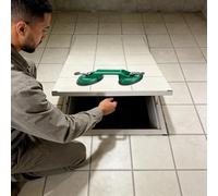 Trampilla de suelo sótano 20 23 29 30 In Crawl Space Entry Door, High Camouflaged Cellar/Basement Entrance Doors, Flush Mount Floor Hatch Panel - Prime Coat Finish(32x29 inch)