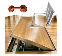 Trampilla de suelo sótano Cubierta Piso Oculto Espacio de acceso Puerta de acceso Piso interior, Resistente Sótano Puertas de entrada Para azulejos, Empotrado Tapa de sótano(White,LXW 48x30in)