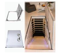 Trampilla de suelo sótano Cubierta Piso Puerta De Acceso Al Espacio De Acceso Para Montaje En Piso, Escotilla De Puerta Sótano Oculta, Panel Escalera Sótano Versátil(LxW 44x28 inch (112x71 cm))