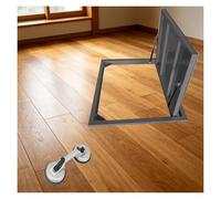 Trampilla de suelo sótano Cubierta Piso Puerta de acceso al sótano con gran espacio de acceso interior, puertas ocultas para bodega/trastero, trampilla invisible(Black,LXW 36x26in)