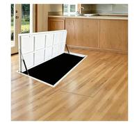 Trampilla de suelo sótano Cubierta Piso Puerta de acceso oculta al espacio de acceso Piso interior, Acero inoxidable Escotilla de acceso, Camuflada Puerta de entrada(White,LXW 132x66cm/52x26in)