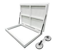 Trampilla de suelo sótano Cubierta Piso Puerta de entrada discreta al sótano trampilla de piso sin costuras, puerta de sótano oculta de alta resistencia(White,LXW 48X24IN/1220X610MM)