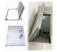 Trampilla de suelo sótano Cubierta Piso Puerta de escotilla piso de sótano, puerta acceso al espacio oculto, cubierta almacenamiento bodega(LXW 800x800mm/31.5x31.5in)