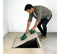 Trampilla de suelo sótano Hidden Basement Entrydoor Cover, 23 25 27 29 In Recessed Crawl Space Floor Hatch For Cellar/Storage Room, Heavy-Duty Steel Wine Cellars Access Door(44x29in)