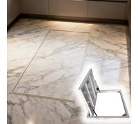 Trampilla de suelo sótano Puerta Acceso Sótano/espacio Acceso Interior Tapa Acero Y Ventosas, Para Sótanos/espacios Reducidos. Puertas De Bodega Empotradas Internas.(Lxw 50x24in)