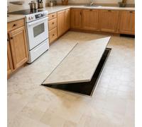 Trampilla de suelo sótano Puerta De Sótano Empotrada Acero Alta Resistencia, Trampilla Puerta Acceso Al Piso Espacio Arrastre, Cubierta Piso Escape Montada En Superficie(Lxw 54x20in)