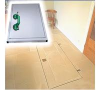 Trampilla de suelo sótano Puerta Entrada Bodega O Trastero, Escalera Sótano Grande Con Panel Cubierta Y Ventosa Doble Agarre, Trampilla Suelo Empotrada Sin Costuras Espacio Acceso(50X20"/127x51cm)