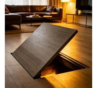 Trampilla de suelo sótano Puertas De Sótano Puerta De Escotilla Piso De Sótano, Cubierta De Panel De Acceso A Espacio Oculto Decorativo Con Abridor De Ventosas, Cubierta Inspección(31inx37in)