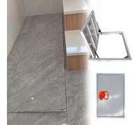 Trampilla de suelo sótano Puertas Ocultas Alta Resistencia Bodegas Vino, Acceso Interno Empotrado Al Suelo Espacios Reducidos Apertura, Puerta Entrada Acero Camuflada(LXW 36X26IN)