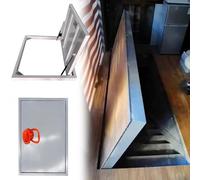 Trampilla de suelo sótano Seamless floor hidden hatch, heavy duty concealed floor access panel hatch for basement/crawl space, recessed crawl space access door hatch(LXW 58X23IN/147X58CM)