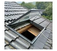 Trampilla de Suelo Trampilla de techo para claraboya, gran ventana de salida con vidrio templado de doble capa, trampilla de escape para sótano(40° Open-LxW,38x24in/95x60cm)