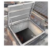 Trampilla de Suelo Trampilla de Techo Portátil, Cuadrada Acero Inoxidable Panel de Acceso al Techo con Tira de Sellado, Puntales de Gas y Mango, para el Hogar/ Escuela/ Taller, Comercial(20"x36"/51x91