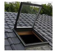 Trampilla de Suelo Ventana de acceso al techo, claraboya de salida de aluminio resistente con vidrio templado de doble capa, claraboya de instalación de cubierta de ventilación manual para pasillo, lo