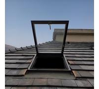 Trampilla de Suelo Ventana de acceso al techo, Genérico Claraboya para Techo, Buena ventilación, Aislamiento UV y acústico para solárium(LxW 95x80cm/37.4x31.5in)