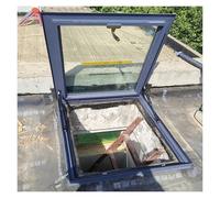 Trampilla de Suelo Ventana de techo de doble capa de vidrio templado, puerta de acceso al ático empotrada de gran tamaño, ventana de pozo de sótano/solárium(Surface mount,65x55cm/25.6x21.7in)
