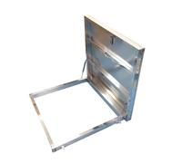 Trampilla de techo, acceso comercial de alta resistencia con barra de tracción hidráulica y manija, puerta de seguridad de acero con cubierta impermeable(100x100cm(39x39in))