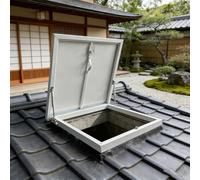 Trampilla de Techo al Techo, Puerta de Inspección Acero Inoxidable Tragaluz Techo con Manija Interna para Ventana Techo Ático(White,82x82cm/33x33in)