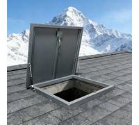 Trampilla de Techo al Techo, Puerta de Inspección Acero Inoxidable Tragaluz Techo con Manija Interna para Ventana Techo Ático(Gray,87x87cm/34x34in)