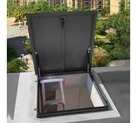 Trampilla de Techo galvanizada para tragaluz: Acceso Impermeable para pasillos, altillos, escaleras y garajes. Diseño Duradero y Resistente a la Intemperie para una ilumi