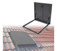 Trampilla de techo impermeable for ático, tapa de claraboya, puerta de acceso a techo plano, almacén residencial(Negro,55 * 55cm(21.7 * 21.7in))