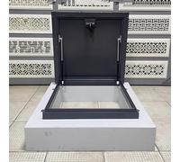 Trampilla de Techo Personalizable de Alta Resistencia con Asas, Cubierta de claraboya Impermeable y antirrobo, Sello metálico para escotilla de Mantenimiento (75 x 75 cm / 29,5 x 29,5 pulgad