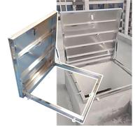 Trampilla De Techo PortáTil Duradero Trampilla De Techo Resistente para Escaleras De áTico VersáTil Tapa De Claraboya Tapa De Boca De Acceso De Acero Inoxidable,A,Inner 65x80cm