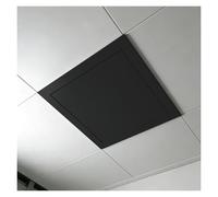 trampilla Panel acceso techo a botón para plombería 30x30/40x40cm, Cubierta agujero mur aleación de aluminio, Escotilla service sótano fácil instalación(Black,WxH 9X9in (23x23cm))