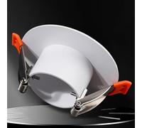 Trampilla Pladur Escotilla de Inspección Redonda de Plástico, Panel de Acceso Pequeño con Tapa Oculta para Cables en Pared/ Techo, Puerta de Acceso Blanca para Instalaciones(200-220mm (7.8-8.6in))